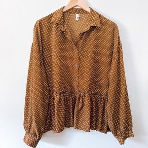 Lightweight peplum blouse